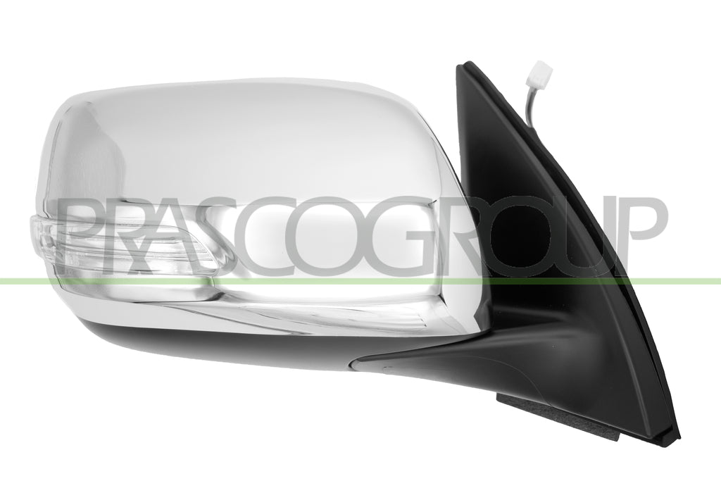 retrovisore destro elettrico nero chiudibile con fanale convesso con calotta cromata toyota landcruiser prado j150 2014 2018 ty8547343