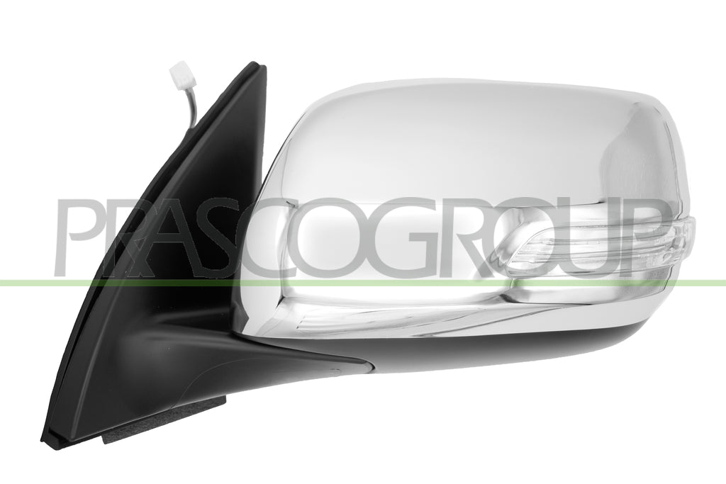 retrovisore sinistro elettrico nero chiudibile con fanale convesso con calotta cromata toyota landcruiser prado j150 2014 2018 ty8547344