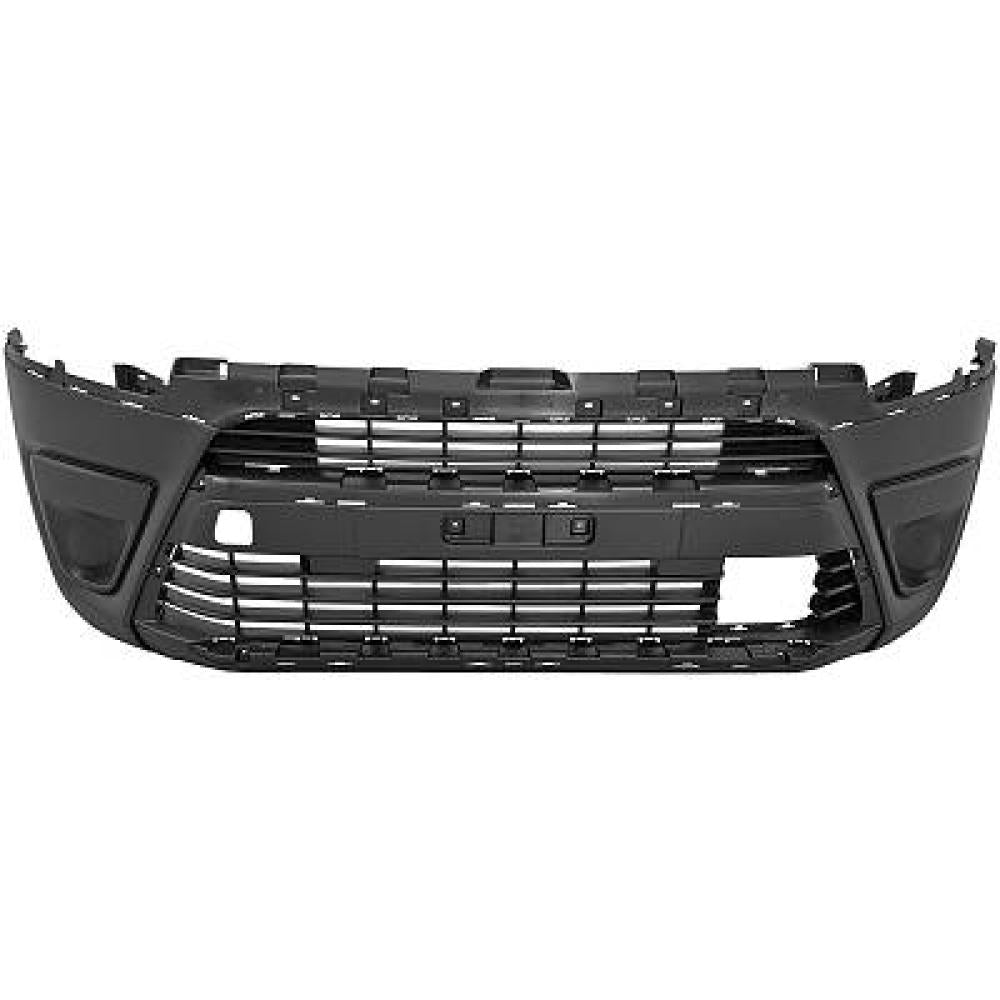 paraurti anteriore nero goffrato con tracce pdc con fori modanature toyota proace 2016 2024 su001a4868