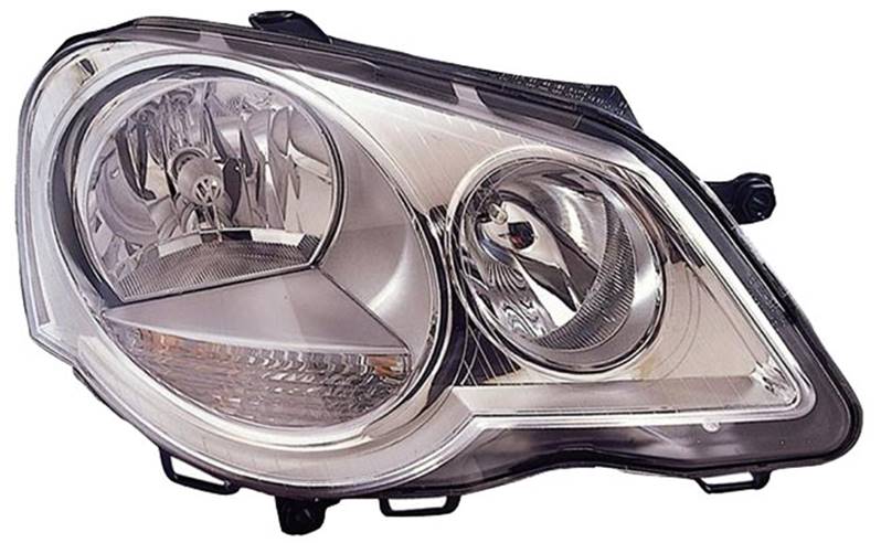 proiettore destro h1 h7 elettrico cromato con motore volkswagen polo 2005 2009 vg0224903