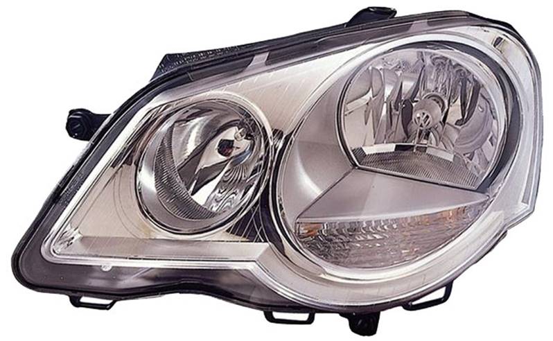 proiettore sinistro h1 h7 elettrico cromato con motore volkswagen polo 2005 2009 vg0224904
