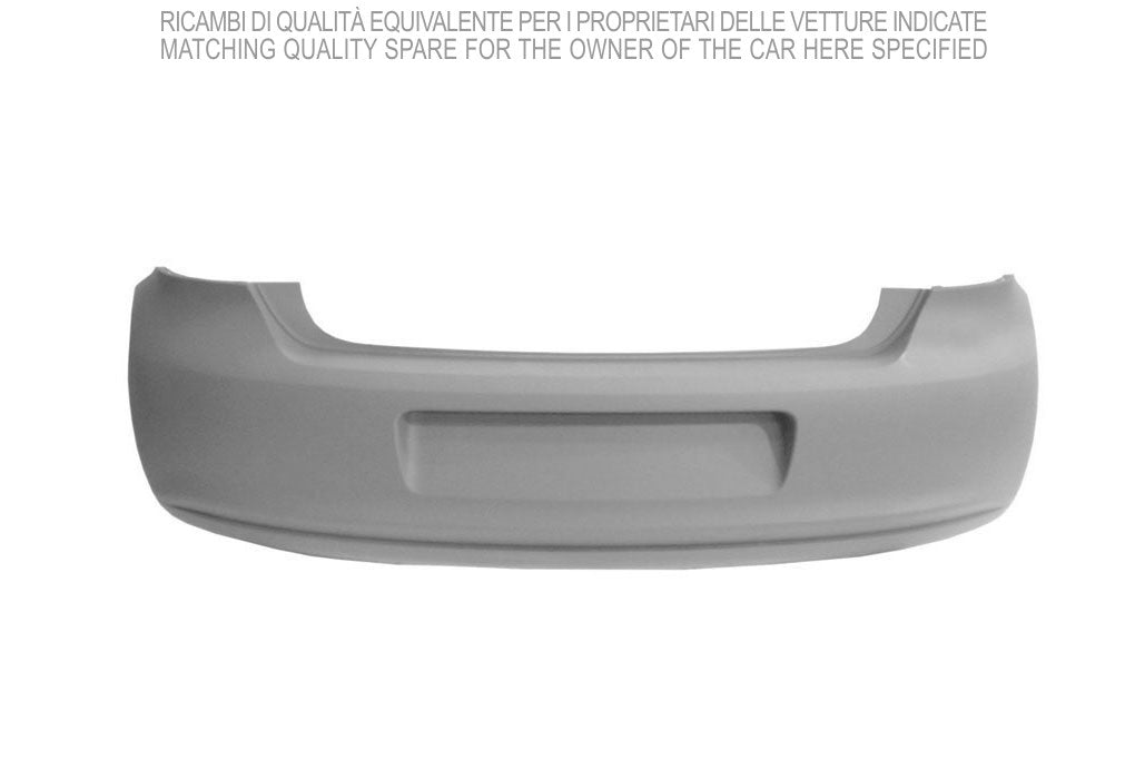 paraurti posteriore con primer con scarico singolo piccolo a sinistra volkswagen polo 2009 2014 vg0231051