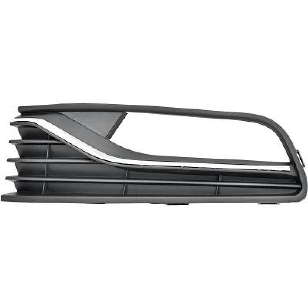 griglia sinistra paraurti anteriore nera con sede fendi con modanatura cromata volkswagen polo 2014 2017 vg0242134