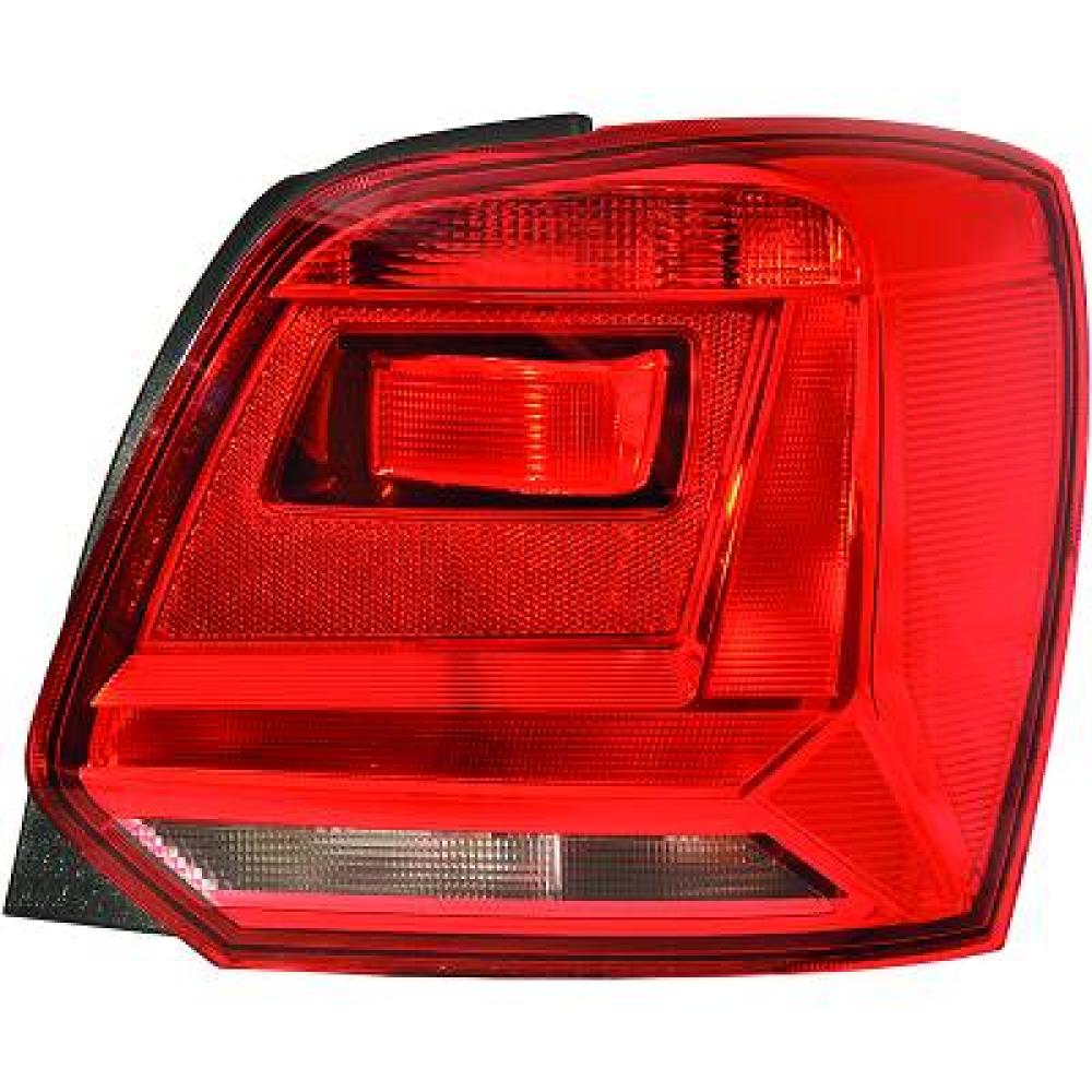 fanale posteriore sinistro senza portalampada bianco rosso con retronebbia volkswagen polo 2014 2017 vg0244154