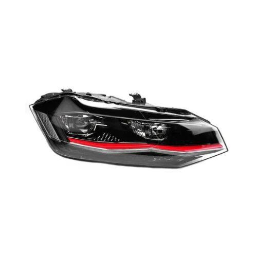 proiettore destro elettrico con motore senza centralina bordo rosso full led versione valeo mod gti volkswagen polo 2017 2021 vg0254923