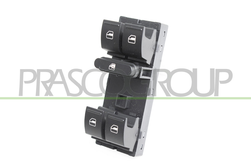 pulsantiera alzacristallo porta anteriore sinistra nera 4 interruttori con luci rosse 10 pins seat ibiza 2008 2012 vg036ws04