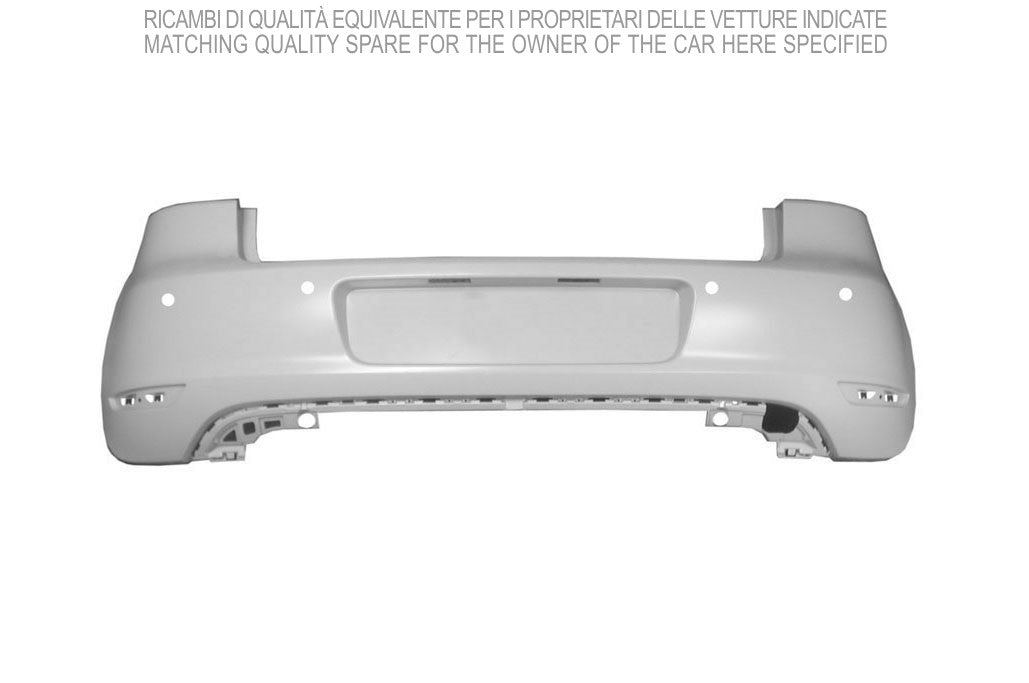 paraurti posteriore con primer con fori pdc supporti volkswagen golf vi 2008 2012 vg0381061