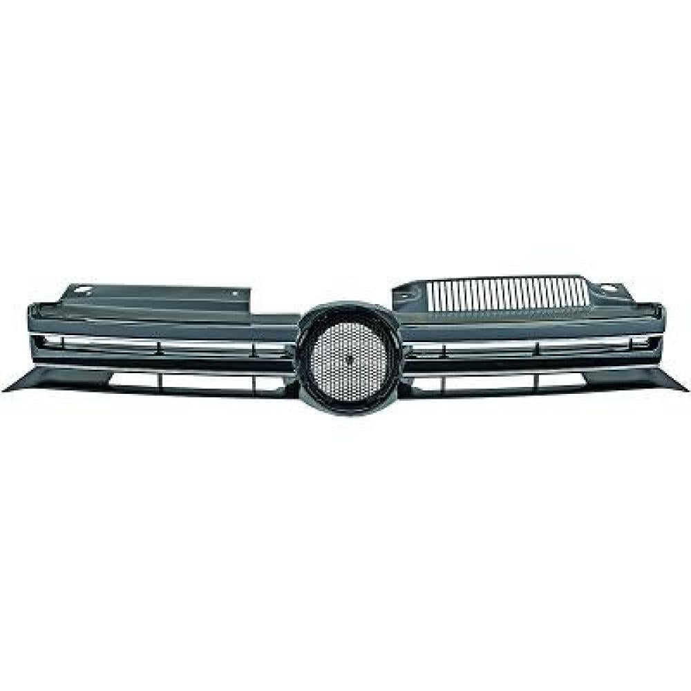 griglia radiatore nera aperta con modanatura cromata mod 6 7 marce volkswagen golf vi 2008 2012 vg0382001