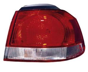 fanale posteriore destro esterno rosso bianco senza portalampada versione hella volkswagen golf vi 2008 2012 vg0384153