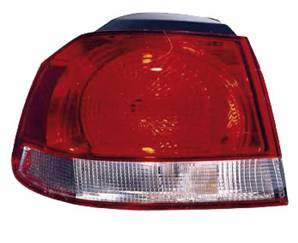 fanale posteriore sinistro esterno rosso bianco senza portalampada versione hella volkswagen golf vi 2008 2012 vg0384154