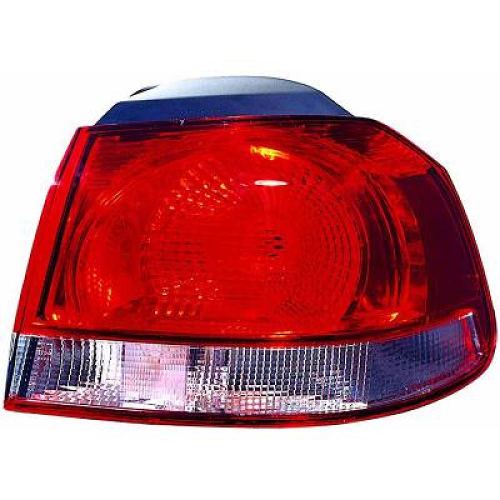 fanale posteriore sinistro esterno rosso bianco senza portalampada versione valeo volkswagen golf vi 2008 2012 vg0384174