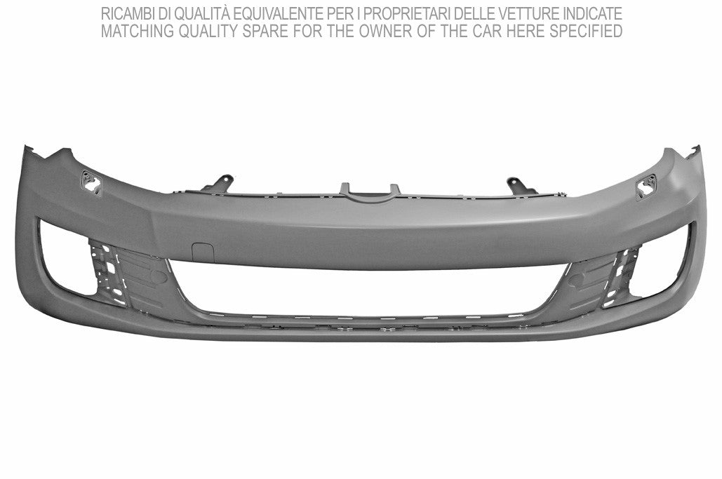 paraurti anteriore con primer con fori lavafari con tracce pdc volkswagen golf vi gti gtd 2009 2012 vg0391001