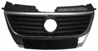 griglia radiatore con modanature nere diametro logo 150mm volkswagen passat b6 2005 2010 vg0542001