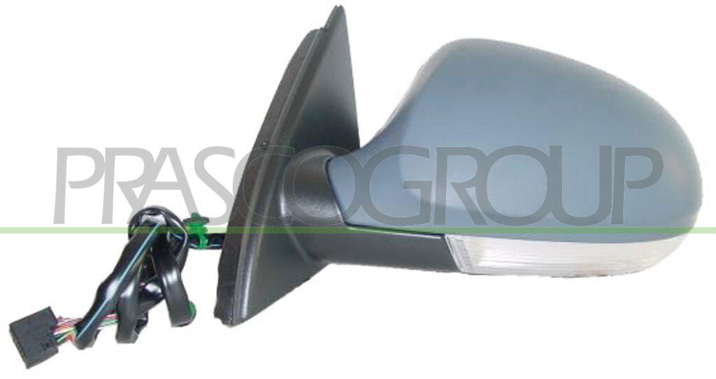 retrovisore sinistro elettrico termico con primer con fanale con luce cortesia chiudibile asferico 16h9p volkswagen passat b6 2005 2010 vg0547324p