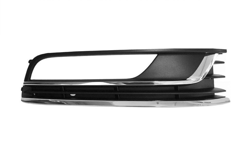 griglia destra paraurti anteriore nera con sede fendi con modanatura cromata mod comfortline volkswagen passat b7 2010 2014 vg0552133