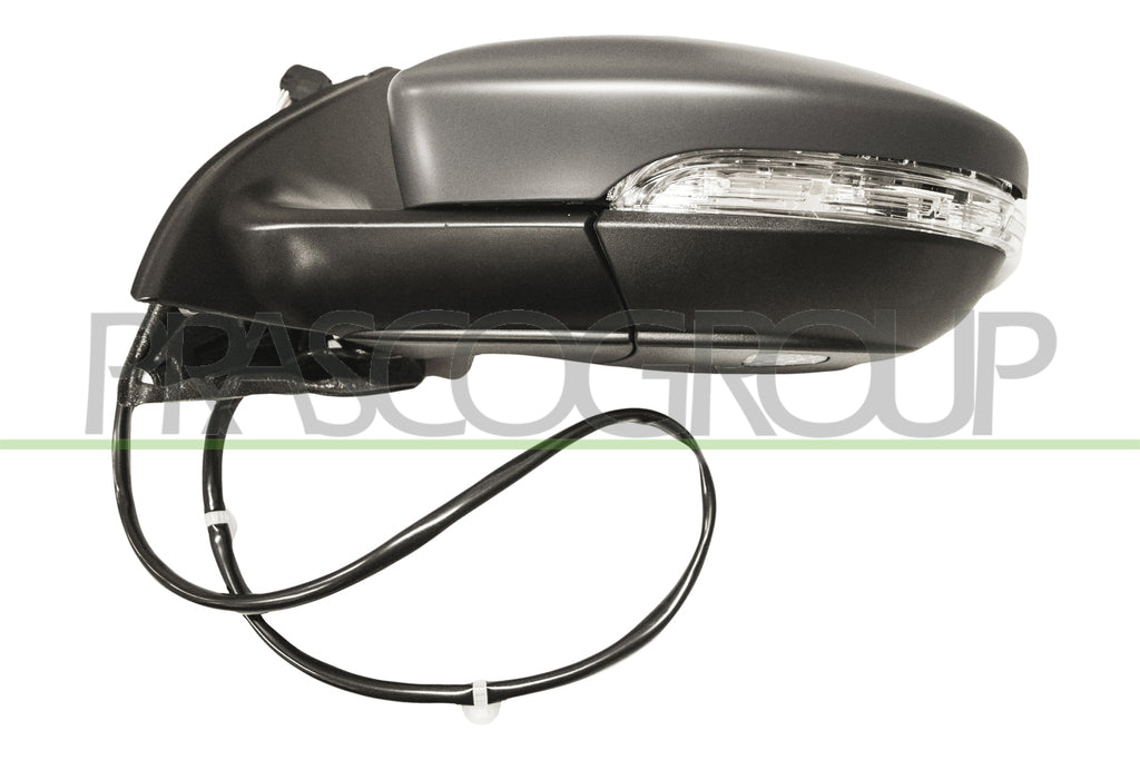 retrovisore sinistro elettrico con primer termico chiudibile con fanale con luce cortesia asferico 13 pins volkswagen passat b7 2010 2014 vg0557354p