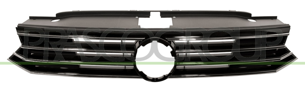 Griglia Radiatore Chiusa Nera Lucida con Modanatura Cromata Mod. Trendline Volkswagen Passat B8 (2014-2019) - 3G0853651JBKZ
