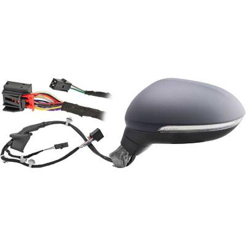 retrovisore sinistro elettrico con primer termico chiudibile con fanale con luce cortesia con memoria con blis con predisposizione oscuramento automatico asferico 17 pins volkswagen passat b8 2014 2019 3g1857507em9b9