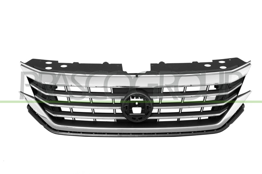 griglia radiatore nera lucida con modanatura cromata mod comfortline highline volkswagen passat b8 2019 2024 vg0582011