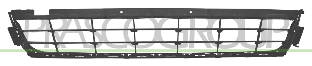 griglia paraurti anteriore centrale nera con tappo copri gancio con fori cornice volkswagen sharan 2010 2015 vg1012120