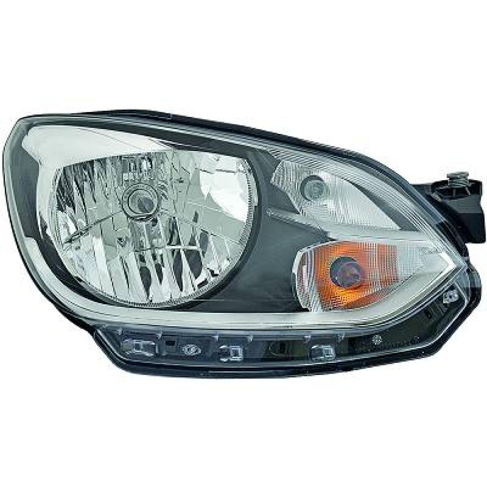 proiettore sinistro h4 elettrico senza motore nero con bordo cromato volkswagen up 2012 2016 vg2014804