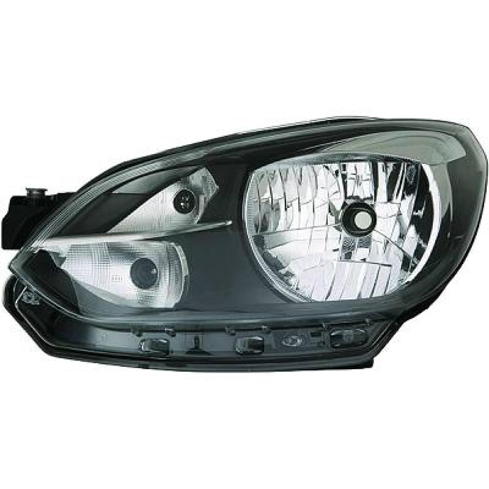 proiettore destro h4 elettrico con motore nero con bordo nero volkswagen up 2012 2016 vg2014833