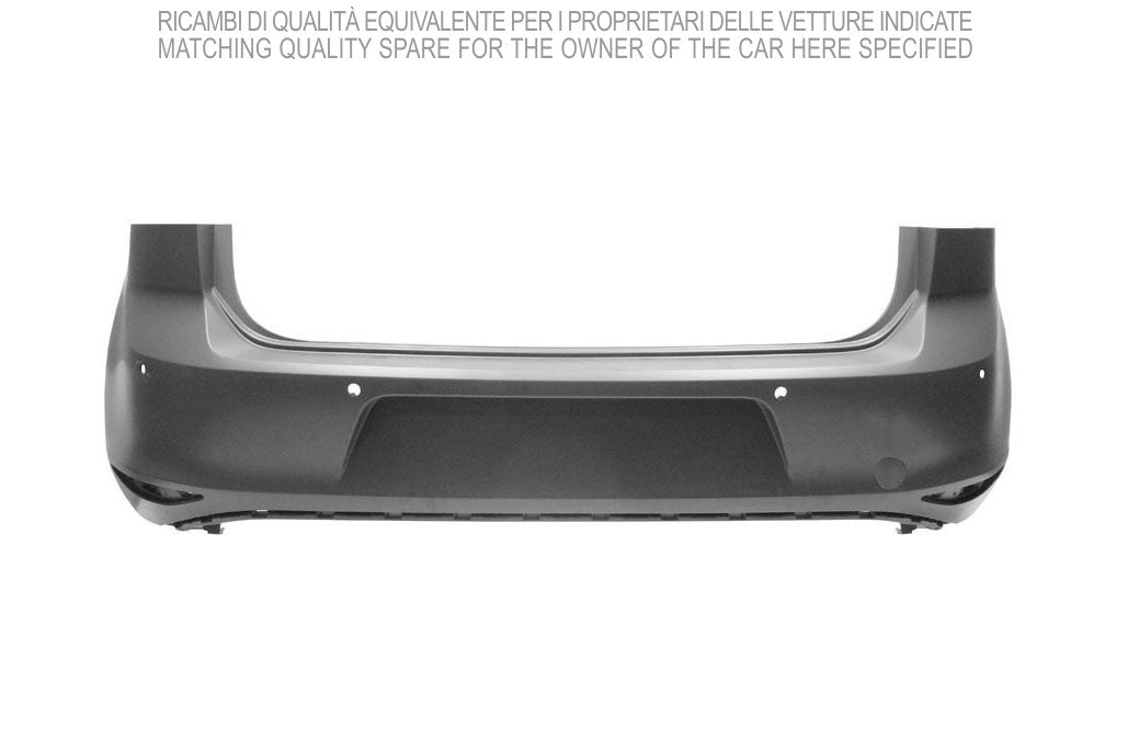 paraurti posteriore con primer con fori pdc supporti con park assist con tappo copri gancio volkswagen golf 7 2012 2016 vg4001061