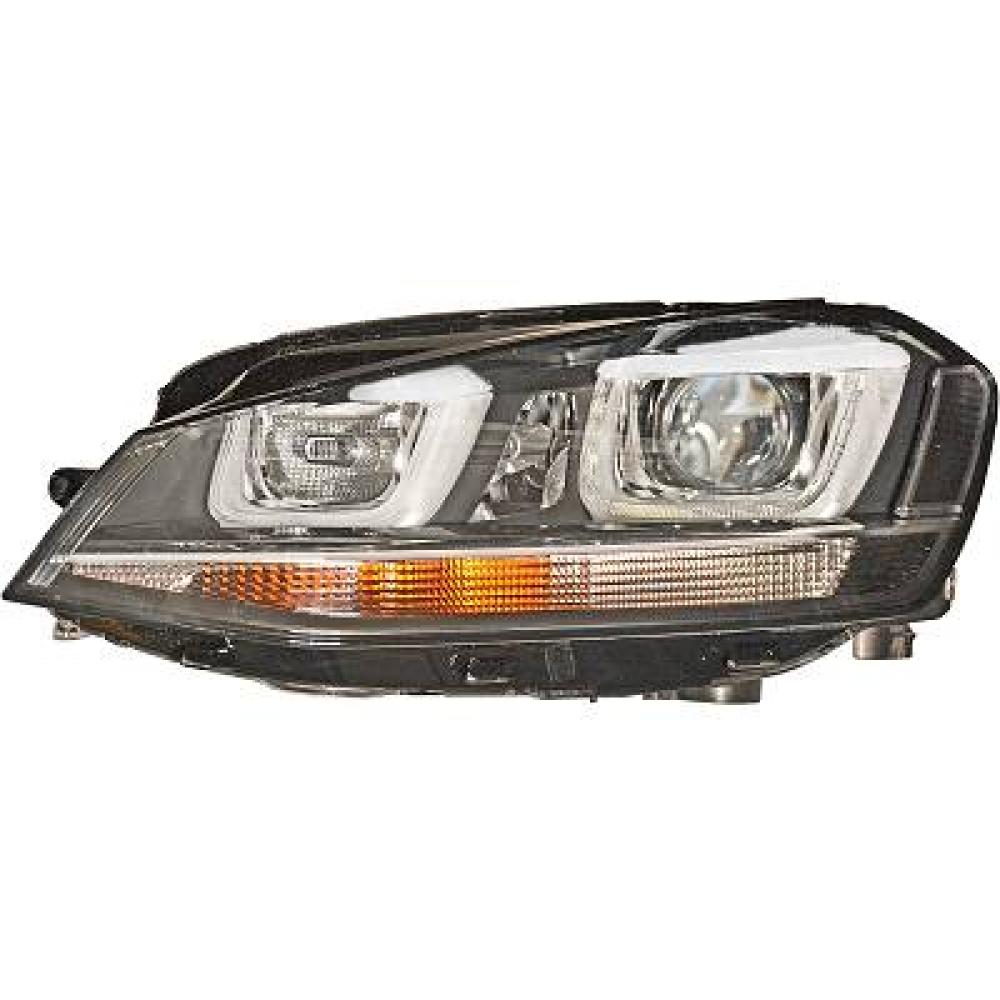 proiettore sinistro xenon d3s h7 elettrico con motore nero afs led mod gtd volkswagen golf 7 gti gtd 2013 2016 vg4024934