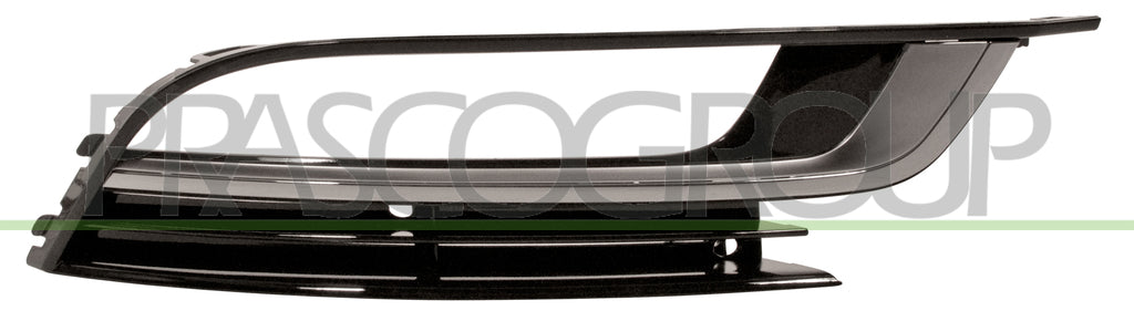 griglia destra paraurti anteriore nera lucida con sede fendi con modanatura cromata argento volkswagen cc 2012 2015 vg6222133