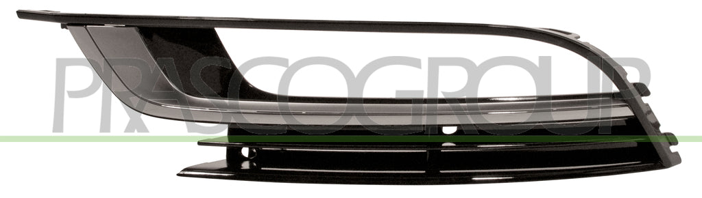griglia sinistra paraurti anteriore nera lucida con sede fendi con modanatura cromata argento volkswagen cc 2012 2015 vg6222134