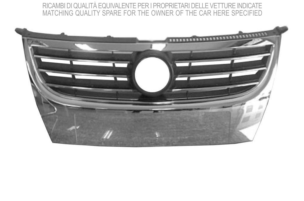 griglia radiatore nera con modanature cromate con cornice cromata volkswagen touran 2006 2010 vg7172011