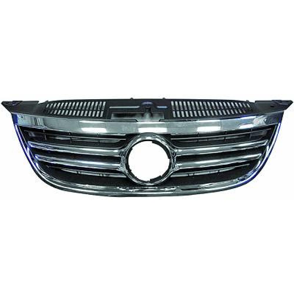 griglia radiatore nera con modanature cromate con cornice cromata volkswagen tiguan 2007 2011 vg8072001