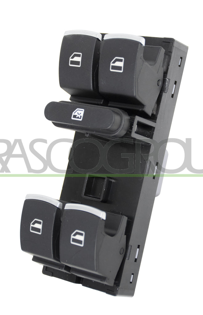 pulsantiera alzacristallo porta anteriore sinistra nera bordo cromato 4 interruttori 10 pins volkswagen golf vi gti gtd 2009 2012 vg809ws14