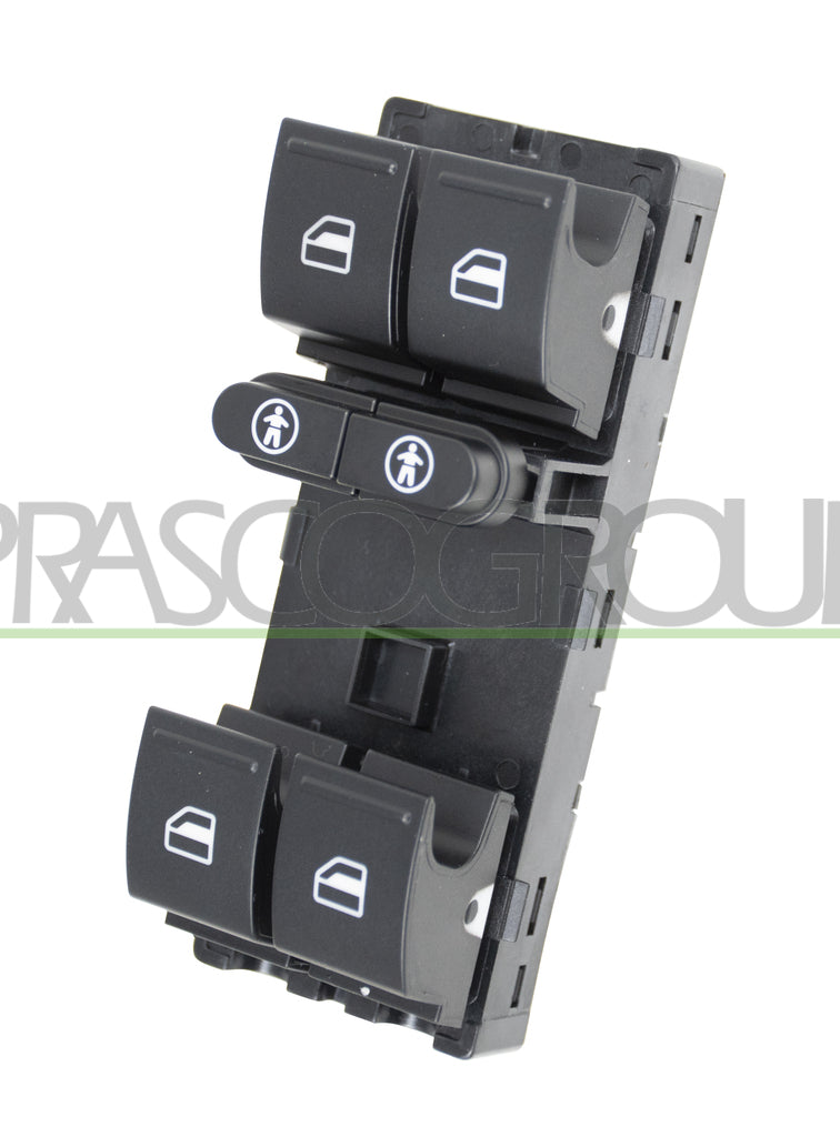 pulsantiera alzacristallo porta anteriore sinistra nera 4 interruttori 10 pins volkswagen touareg 7l 2007 2010 vg817ws04