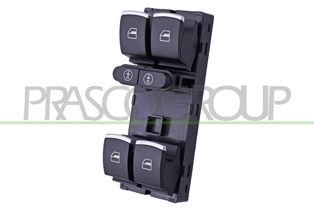 pulsantiera alzacristallo porta anteriore sinistra nera con bordo cromato 4 interruttori 10 pins volkswagen sharan 2015 vg819ws04