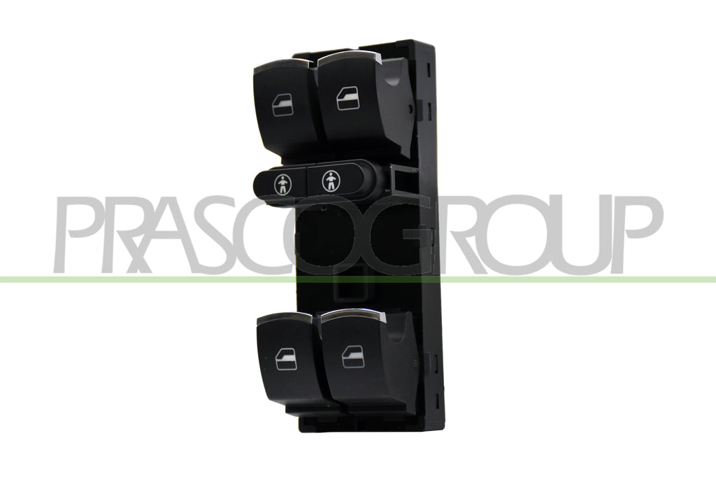 pulsantiera alzacristallo porta anteriore sinistra nera bordo cromato 4 interruttori 10 pins volkswagen touareg 7p 2014 2018 vg821ws04