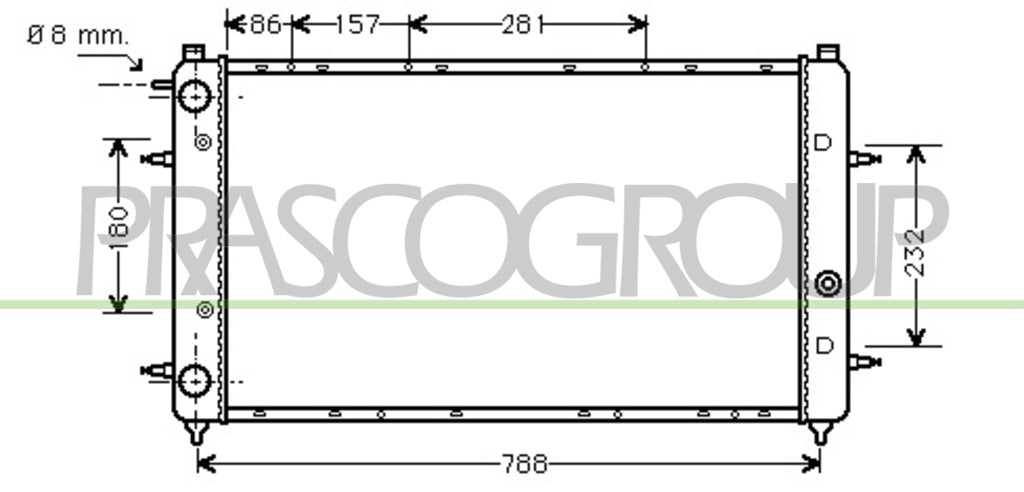 radiatore volkswagen t4 1990 1995 vg913r001
