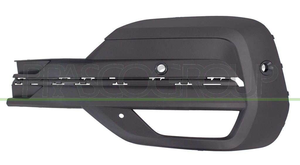 griglia sinistra paraurti anteriore nera goffrata con fori modanatura con sede fendi con foro pdc e park assist supporto volkswagen t6 1 kombi caravelle 2019 vg9232134