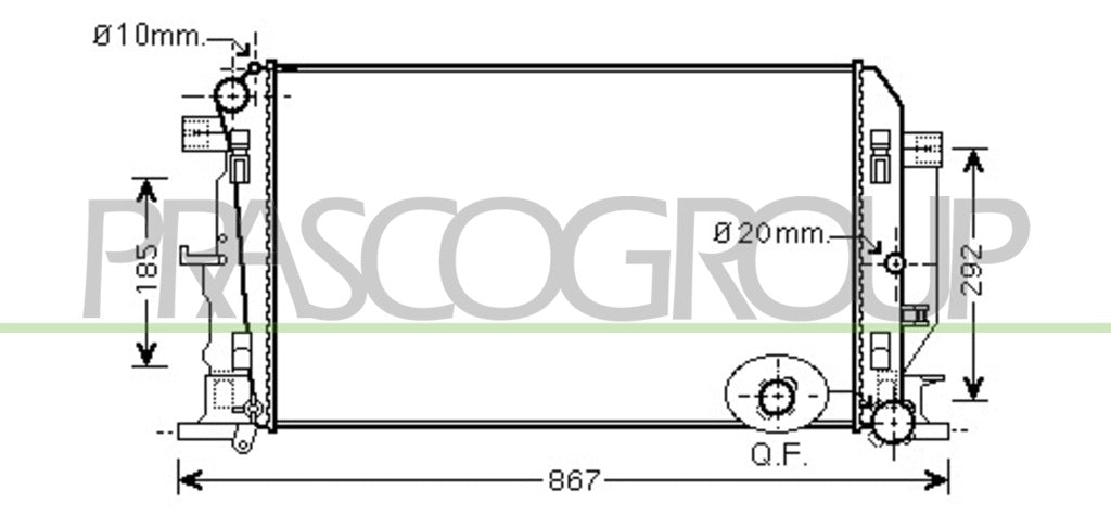 radiatore volkswagen crafter 2005 2011 vg952r003