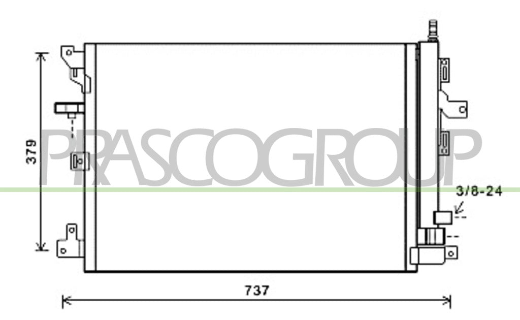 condensatore volvo xc90 2002 2006 vv710c001