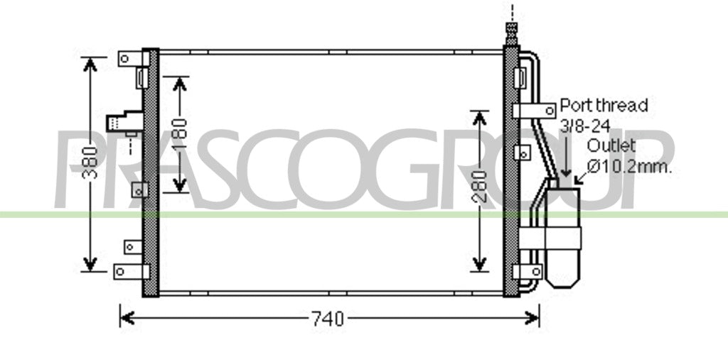 condensatore volvo xc90 2002 2006 vv710c002