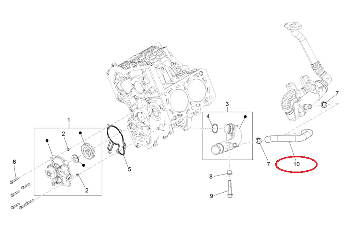 Manicotto Acqua Uscita EGR Piaggio Porter Diesel D120 B010663 - Mondo Porter