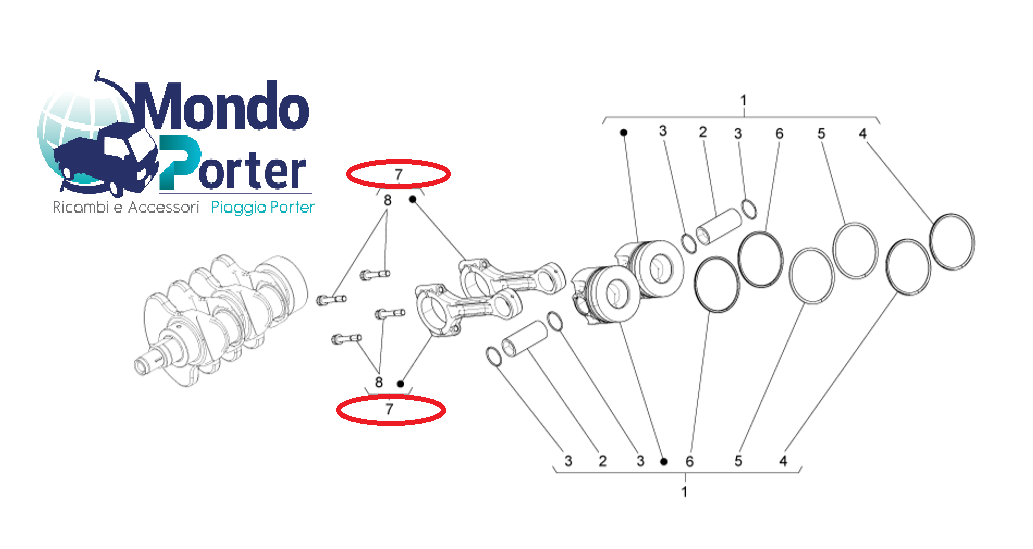 Biella Completa Piaggio Porter Diesel D120 B011241 - Mondo Porter