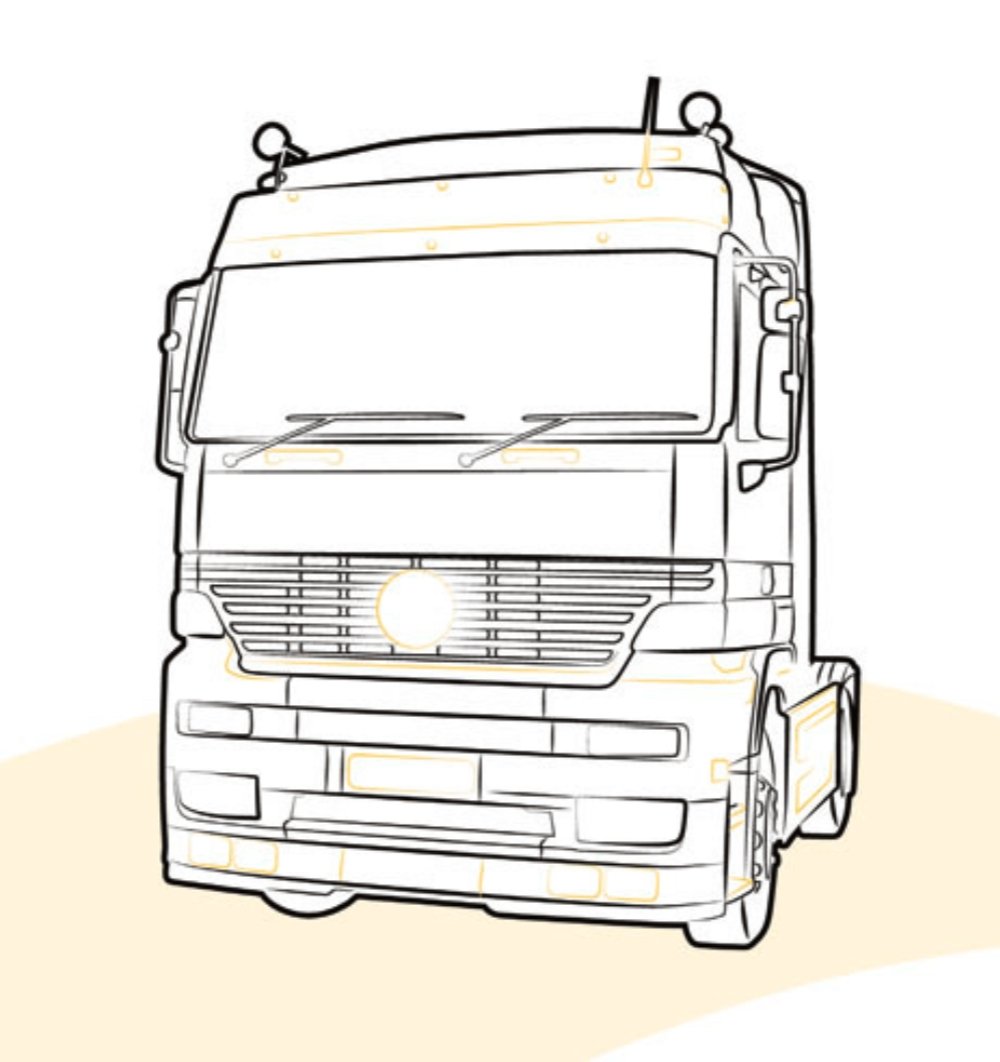 FANALE POSTERIORE per MERCEDES ACTROS | MP1 lato DX 0015406370 - Carrozzeria Truck