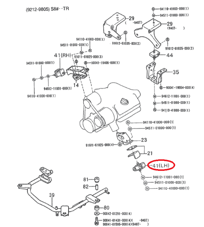 Supporto Motore Anteriore SX Piaggio Porter 1.3 16V - Mondo Porter